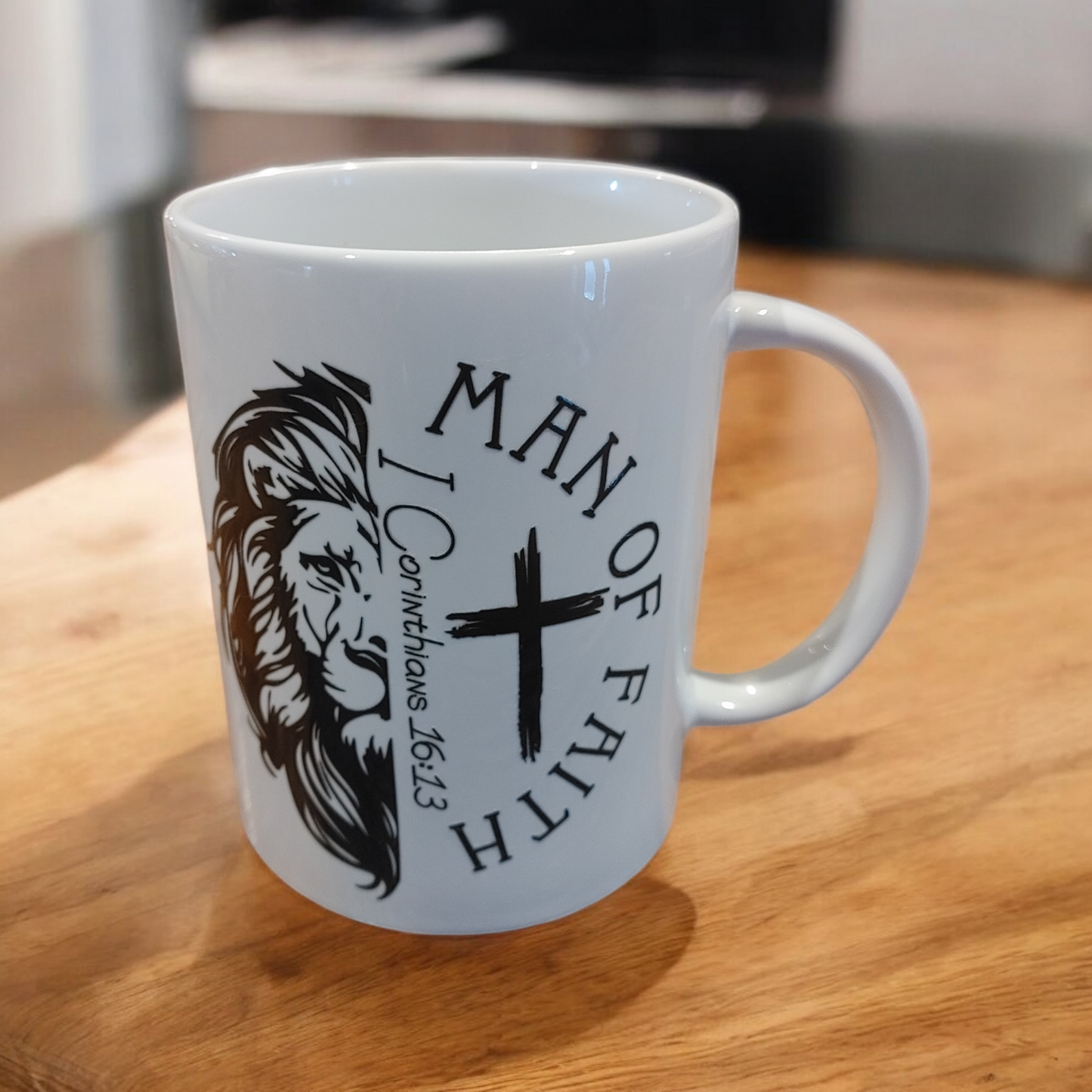 T-Shirt + Coffee Mug: "Man Of Faith"