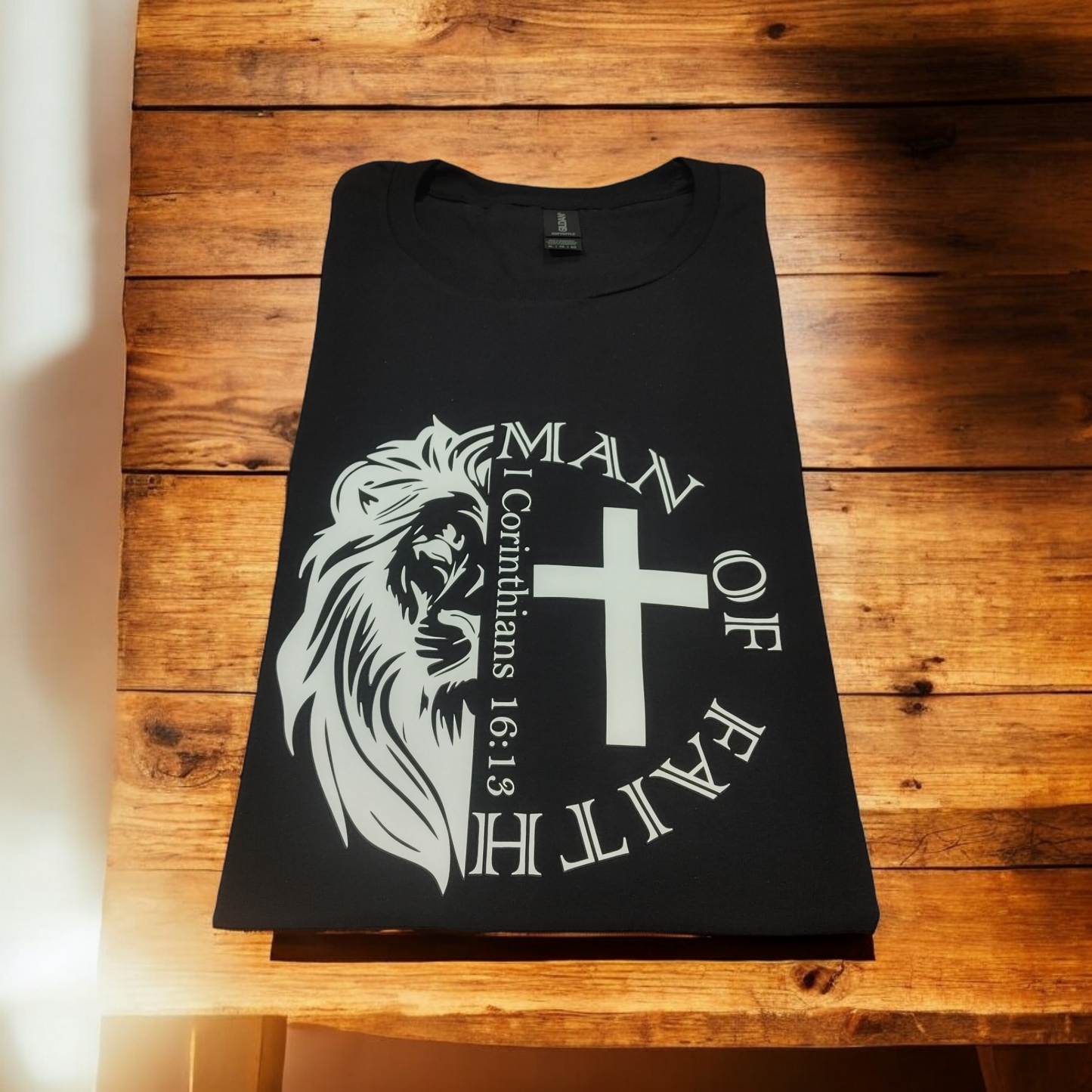 T-Shirt + Coffee Mug: "Man Of Faith"