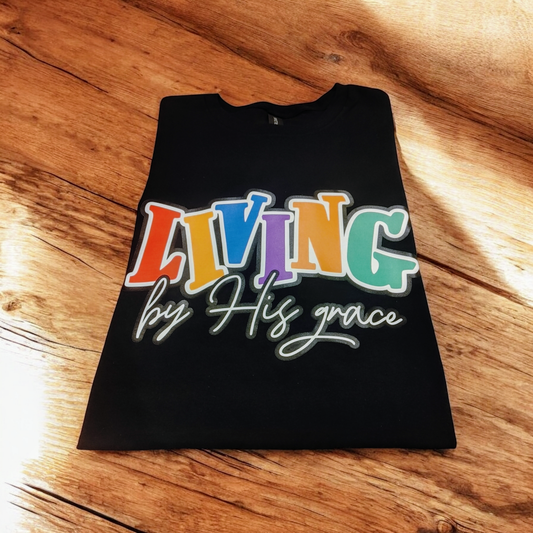 T-Shirt L/S: "LIVING By His Grace"