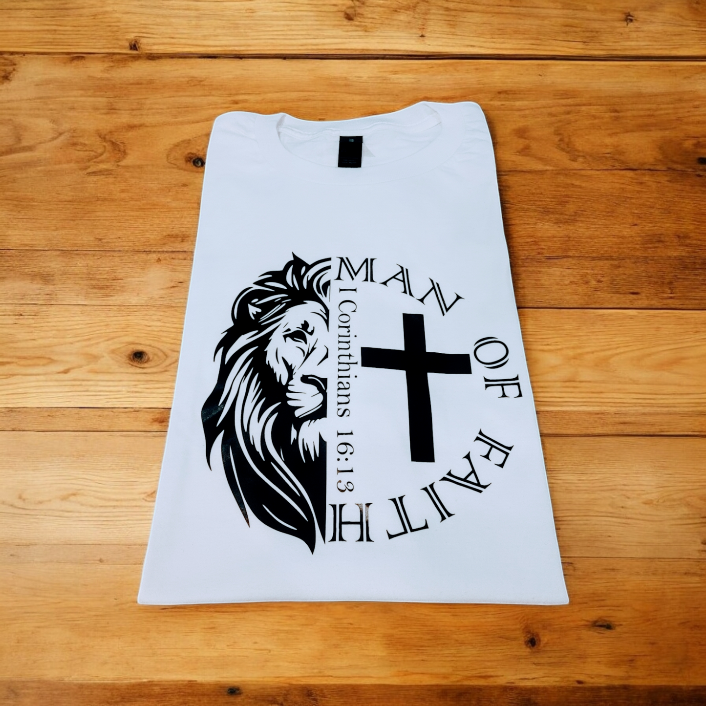 T-Shirt + Coffee Mug: "Man Of Faith"